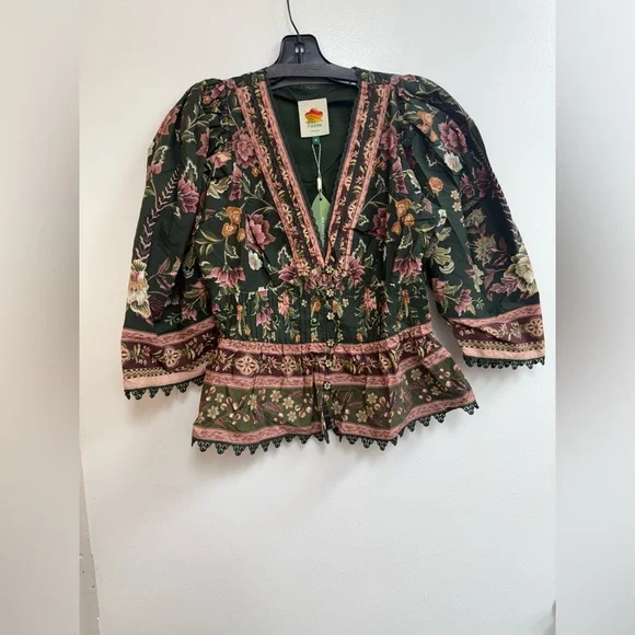 FARM Rio Flowering Garden Cotton Blouse - Picture 3 of 5